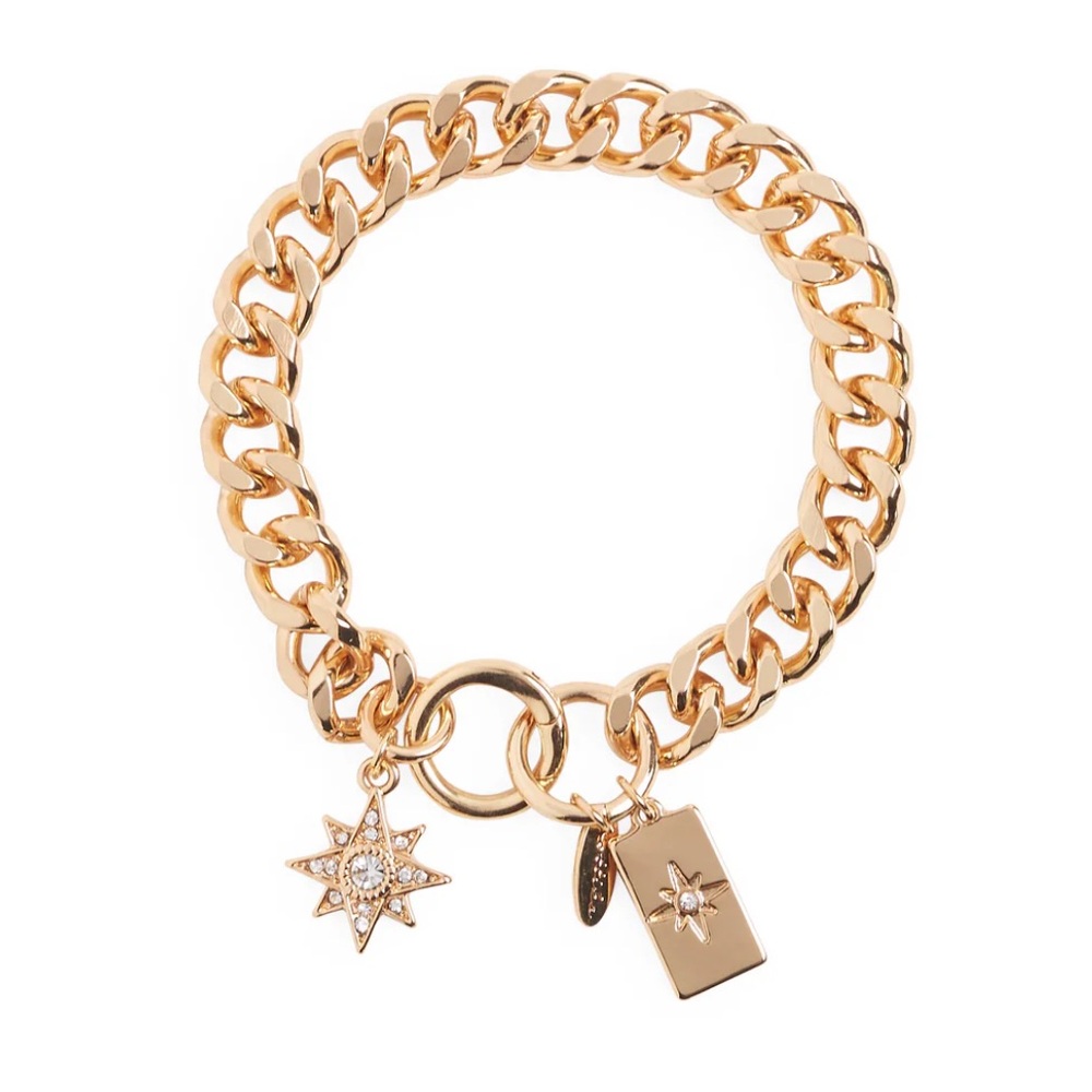ETTIKA
Starry Charms Chain Link Bracelet Gold plated